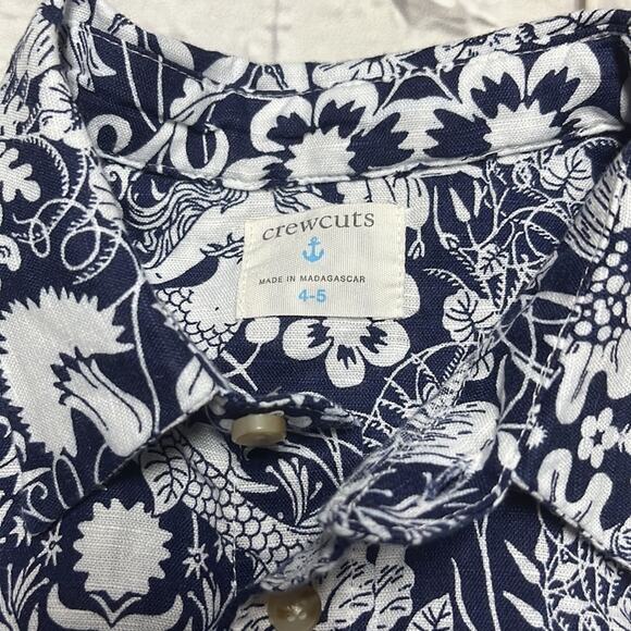 NWT Crewcuts J. crew Linen Blend Top Hawaiian 4/5 - Picture 2 of 4